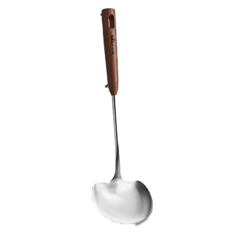 Bear Mushroom Stainless Steel Spatula Cooking Spoon Large Food-Grade Iron Wok Spatula Chinese Style