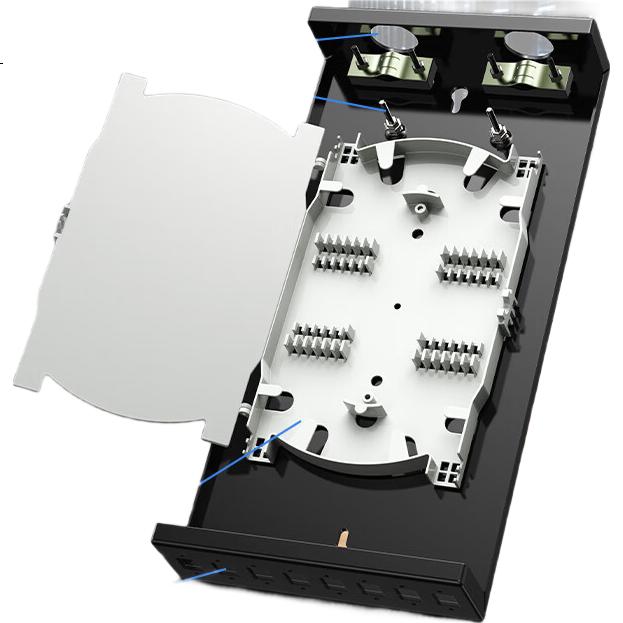 BIAZE Fiber Optic Terminal Box, 8 Ports 8 Cores SC Single Mode Fully Equipped UPC Pigtail Flange Plate, Desktop Fiber Optic Fusion Splice Terminal Box Pigtail Extension Plate, Telecom Quality Patch Panel Adapter