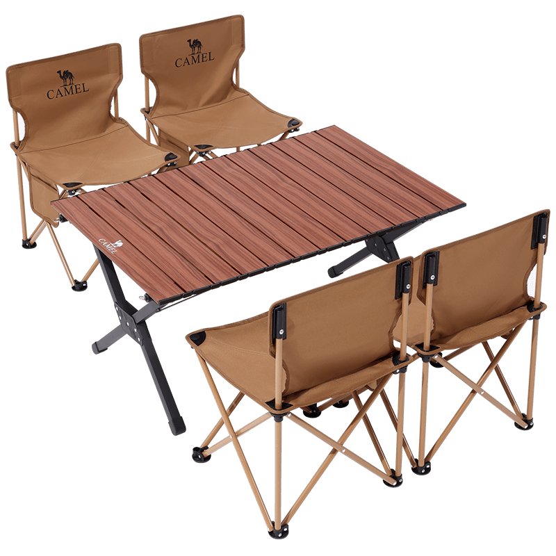 CAMEL Camping Chair and Folding Table Set Portable Outdoor Picnic and Camping Equipment