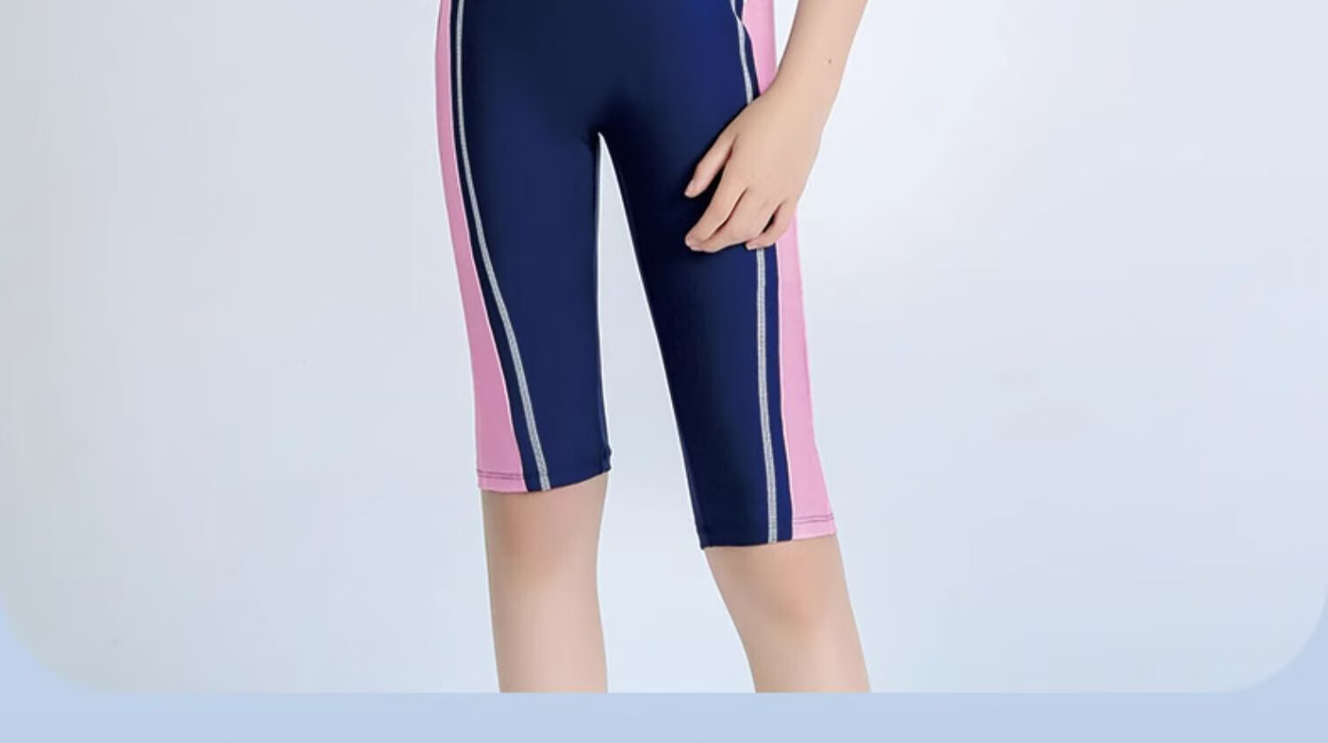 Xtep Kids Girls One-Piece Swimsuit Middle and High School Conservative Youth Fashion Comfortable Sports Training Swimwear 11