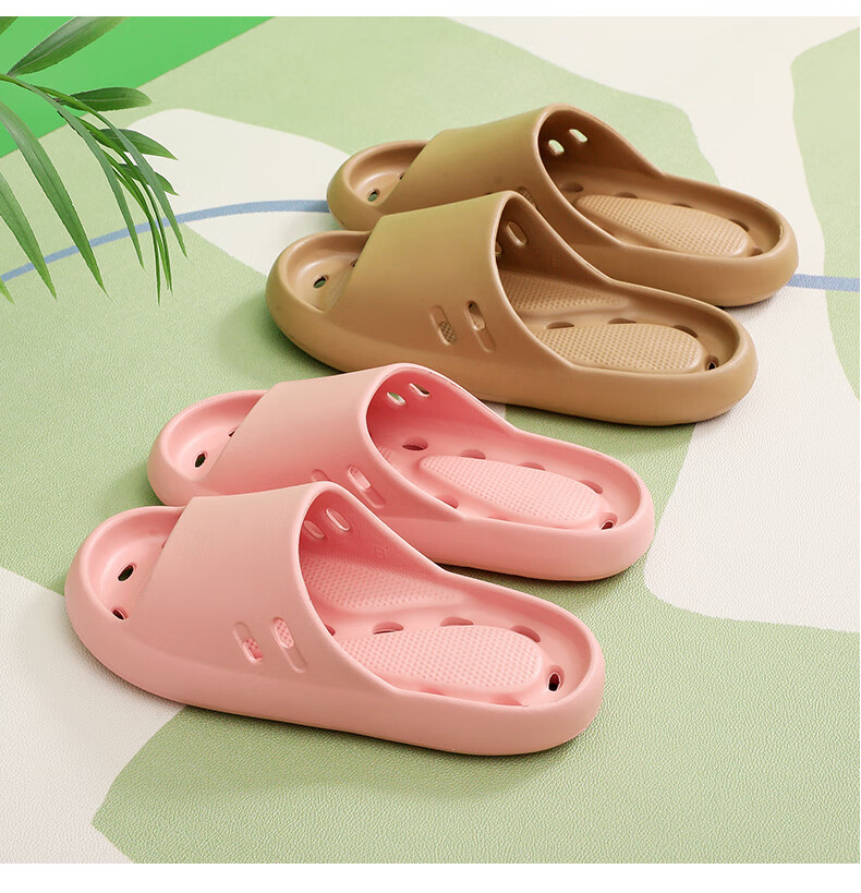 Ganmai Waterproof Bathroom Slippers for Men, Non-Slip Shower Slippers for Bathroom, Indoor Home EVA Pink Slippers Size 38-39 for Women 1