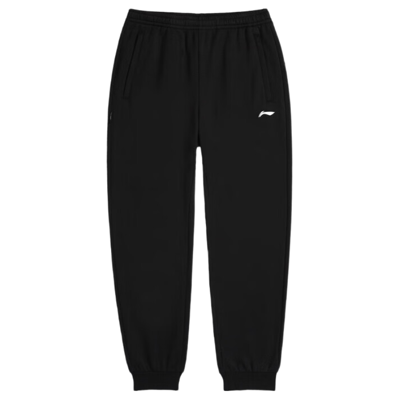 LI-NING Men's Fleece Lined Warm Sports Jogger Pants Winter Fitness Tapered Thick Casual Sweatpants