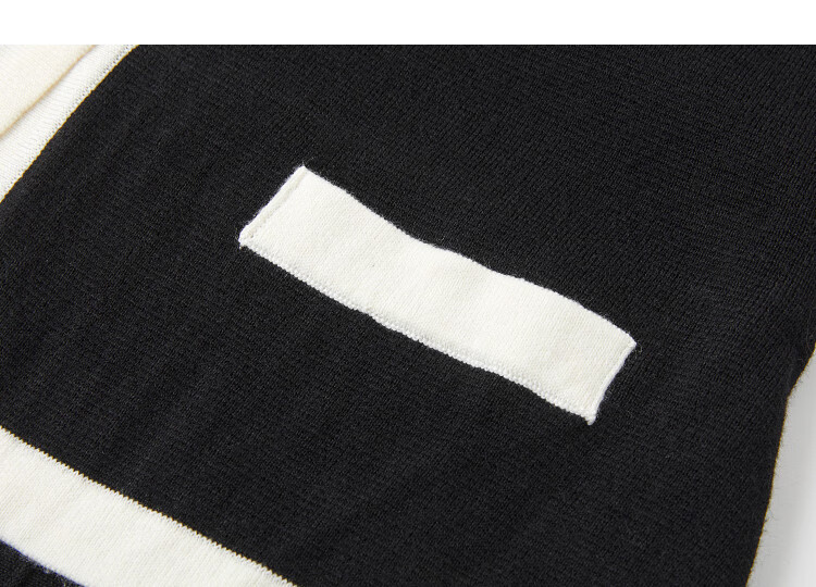 Demana [Fragrant Breeze] Winter Faux Two-Piece Color-Block Lambswool A-Line Knit Dress for Women Long Length 13