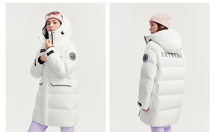 BOSIDENG Off-Season Extreme Cold Goose Down Jacket Unisex Winter Thickened Mid-Length Windproof New Year Red Coat 27