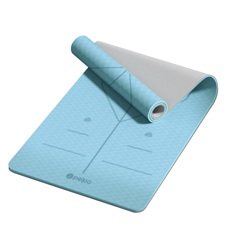 Paipu Dual-Color Thickened Extra-Long TPE Fitness Mat Yoga Mat Non-Slip Sports Home Floor Mat for Men and Women