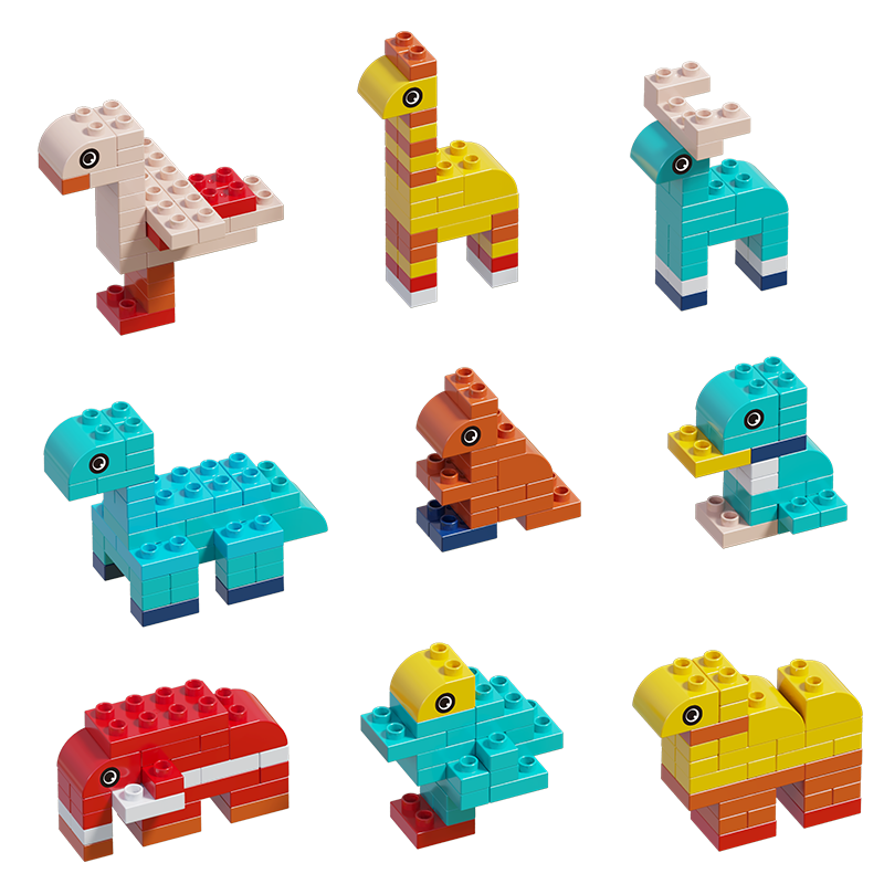 Hushi Xiaobao Building Blocks Compatible with LEGO Large Particles for Ages 0-3-6-8-12 Non-Chewable New Year and Birthday Gift for Boys