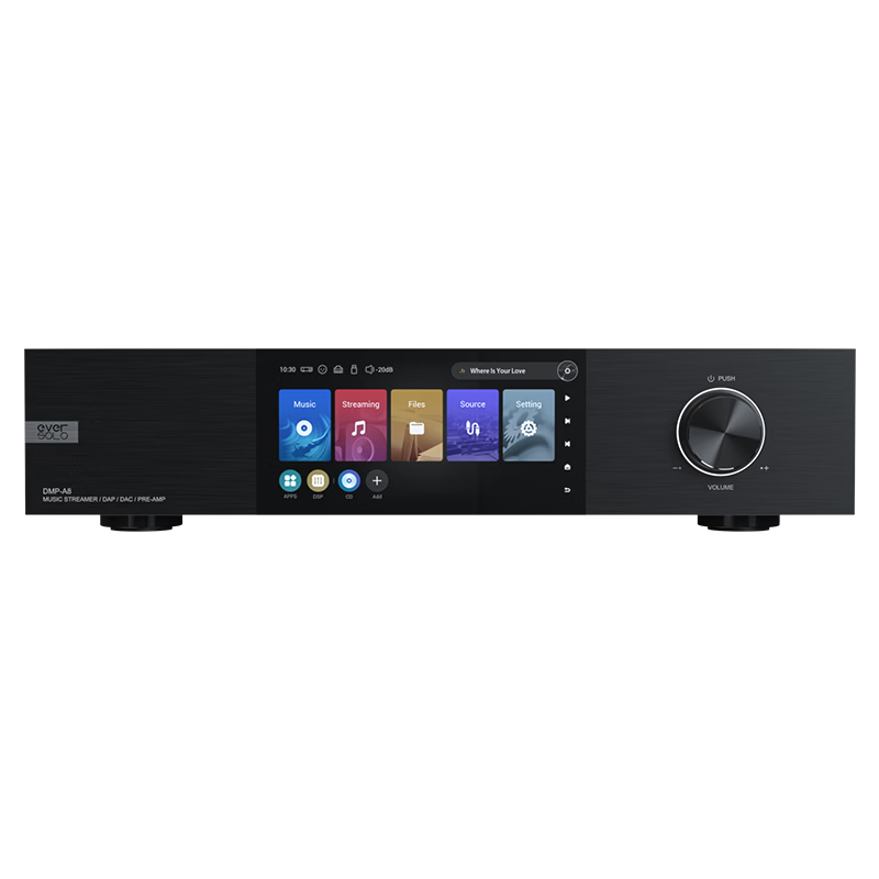 EVERSOLO DMP-A8 Professional Multi-Function Streaming Decoder Preamp HiFi Digital Audio Player Lossless Music Player Digital Transport Fully Balanced R-2R Analog Volume Control