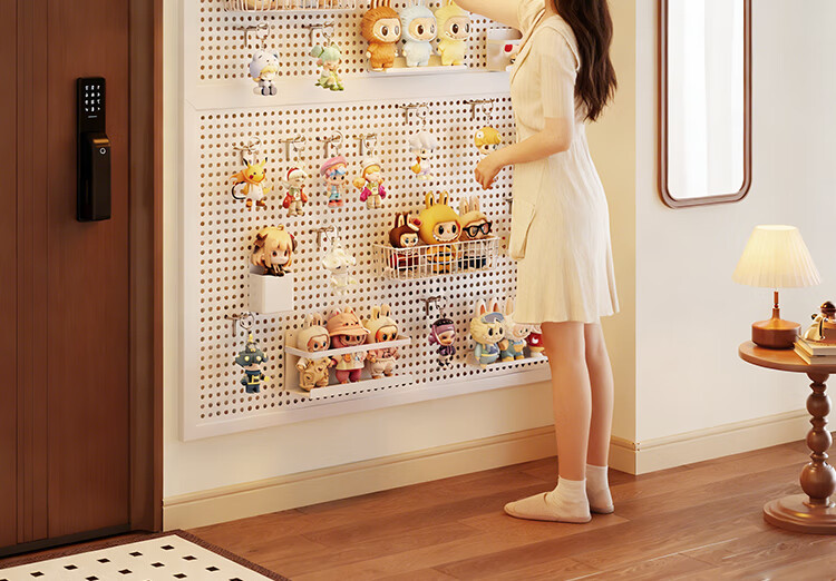 Yicai Nianhua Plastic Pegboard Accessories (8-Piece Set) Wall Storage Rack YCI7378-WH 9