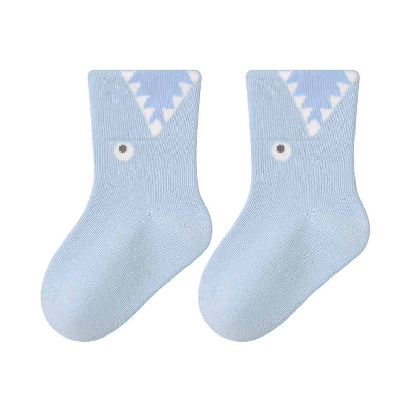 Growth Baby Socks Four Seasons Thin Cotton Seamless Antibacterial Boys Soft Cuff Non-Binding Anti-Pilling Mid-Calf Infant Socks Age 1