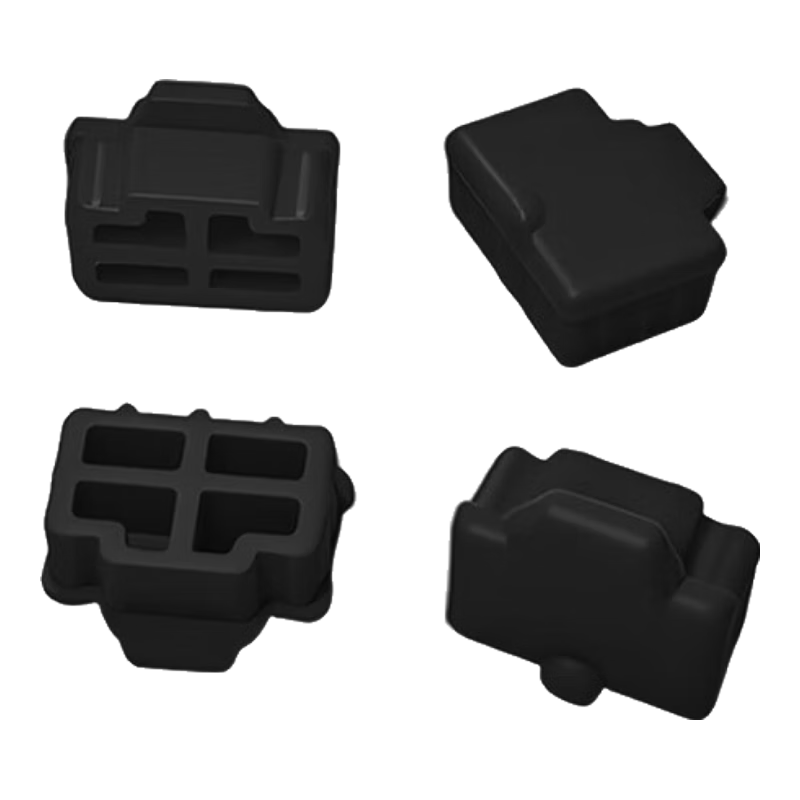 Hengrui Stone RJ45 Silicone Dust Plug LAN Network Cable Interface Computer Router Switch Port Dustproof Seal Black 100pcs