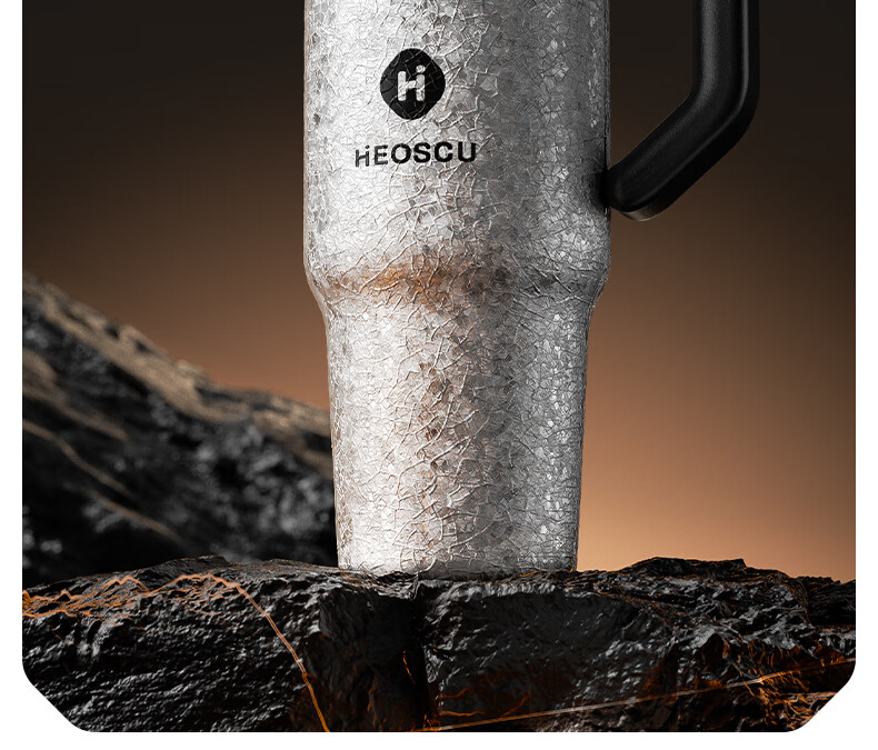 HEOSCU Large Capacity Straw Insulated 316 Stainless Steel Thermos Car Ice Mug Titanium Coated Inner Liner Giant Tea Cup 9