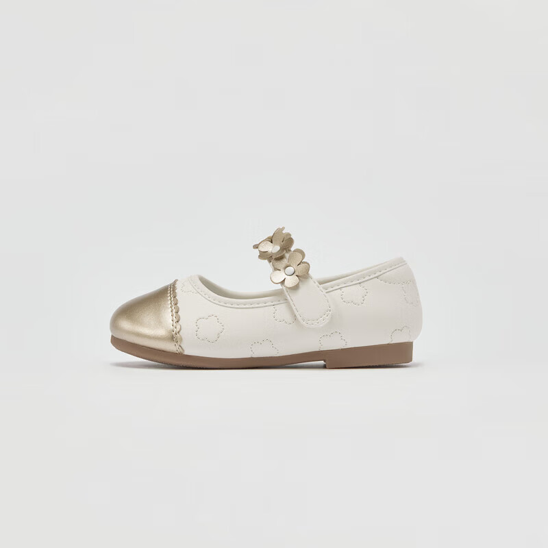 DAVE & BELLA Children's Leather Shoes Girls Spring Little Chanel Style Princess Shoes Big Kids Single Shoes Little Chanel Style