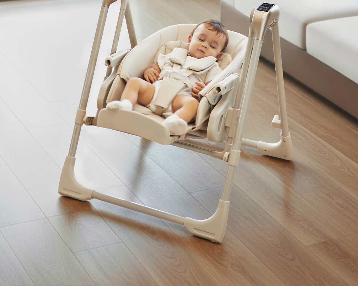 Beiyi 2-in-1 Baby High Chair and Rocker Khaki 16