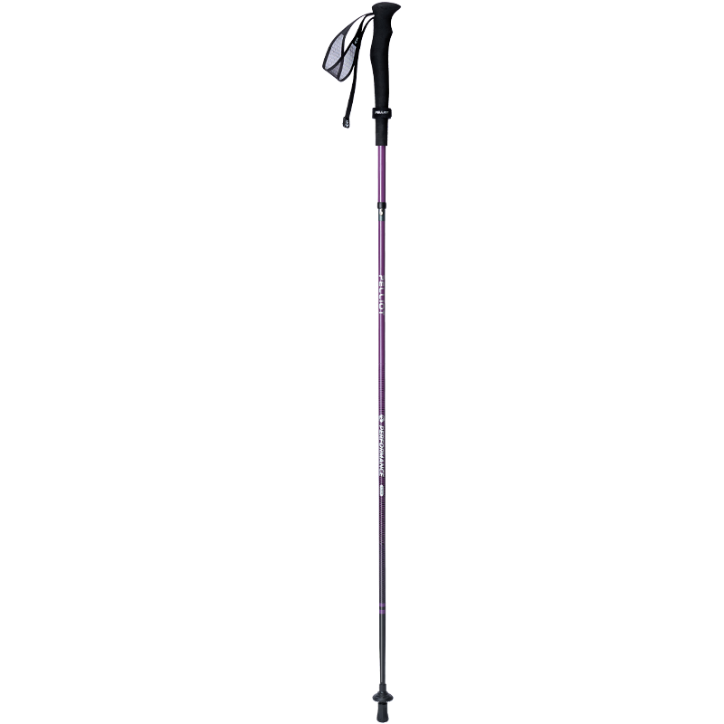 Pelliot [Qingyu] Outdoor Hiking Pole, Carbon Fiber Trail Walking Stick, Running Ultra-Light Foldable, 165036014, Purple, Size M