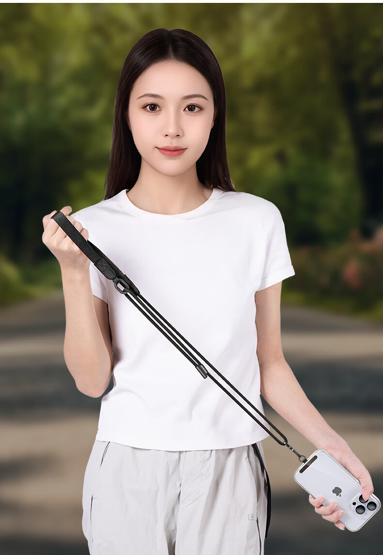 Yingyue Adjustable Anti-Lost Phone Lanyard Crossbody Neck and Wrist Strap with Pad Clip for Men and Women Compatible with Apple and Huawei 16