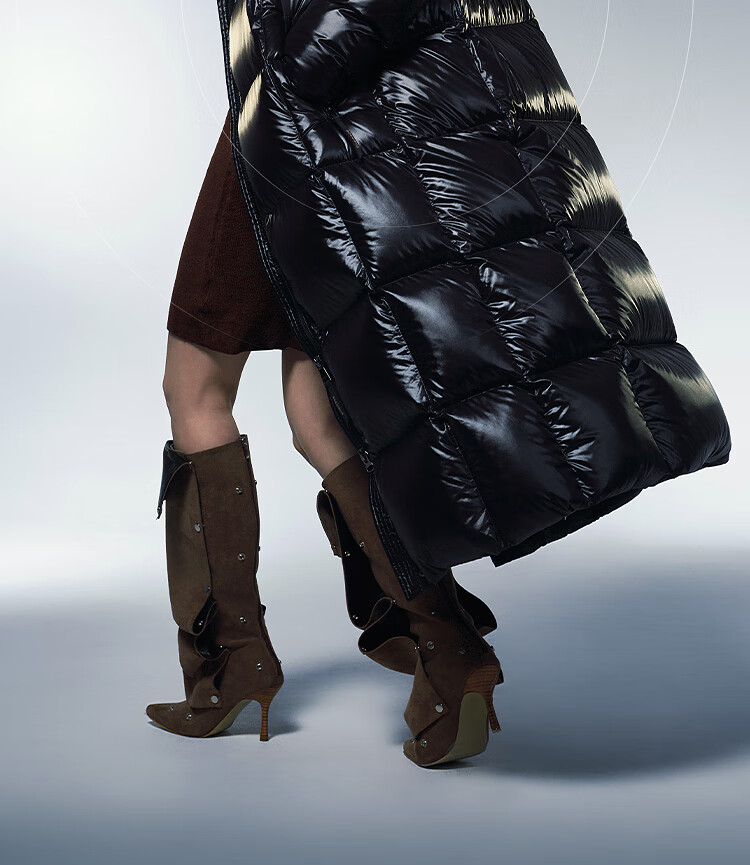 BOSIDENG 25 Years Puff Down Jacket Women's Winter Goose Down Thickened Detachable Hood Loose Oversized Long Lazy Style Coat 2