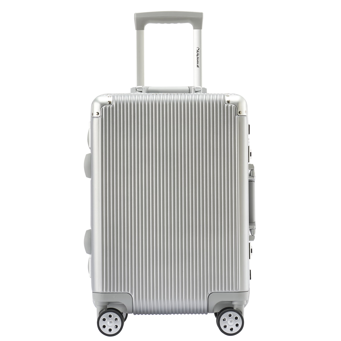 Diplomat Aluminum Frame Suitcase with Corner Guards, Luggage Lock, Dual TSA Lock, Spinner Wheels, Travel Case TC-9184