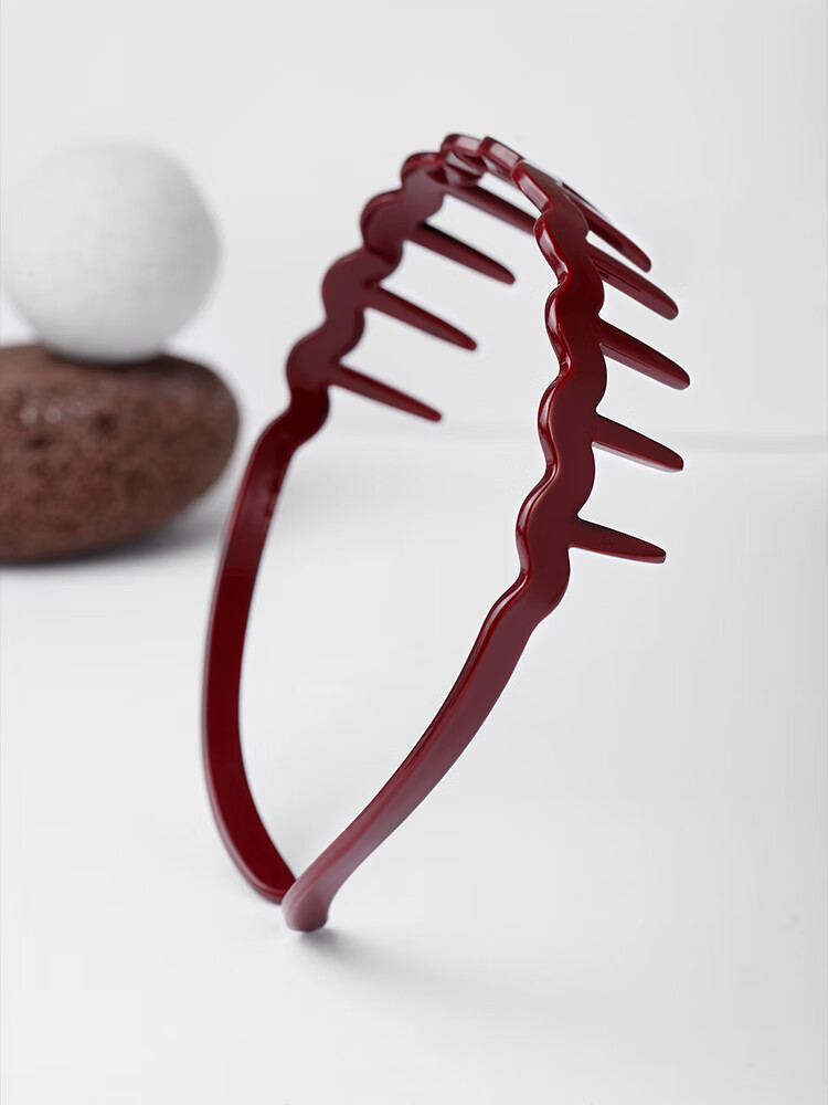CHIMERA High Crown Red Acetate Headband Hair Clip Bridal Gift for Qixi Festival 1