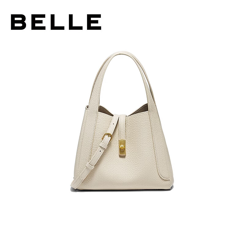 Belle Year of the Horse Series Women's Genuine Leather Basket Bag Mother's Day Handbag BL878AX6 Gray