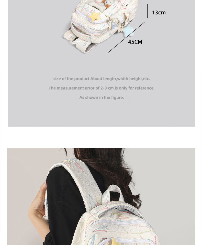 YUYULA Backpack for Women, Suitable for Commuting, Primary School, Middle School, High School And College Students, Large Capacity, Lightweight Travel Backpack, Birthday Gift 3