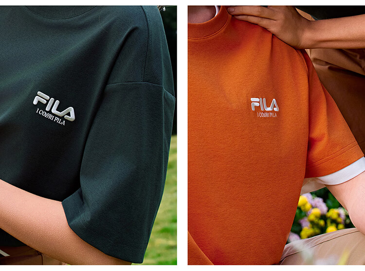FILA 2026 Summer Moisture-Wicking Quick-Dry Couple Short Sleeve T-Shirt Fashionable Round Neck Casual Sun Protection Top 26