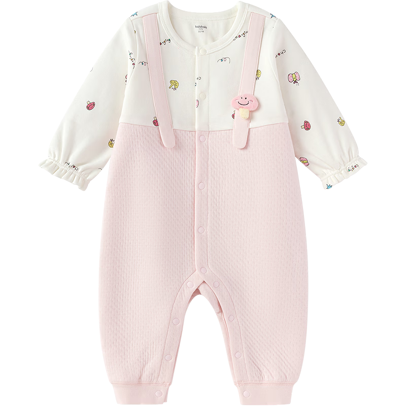 Balabala【balaOne】Kids Baby Jumpsuit New Spring Fashion Faux Two-Piece Stylish