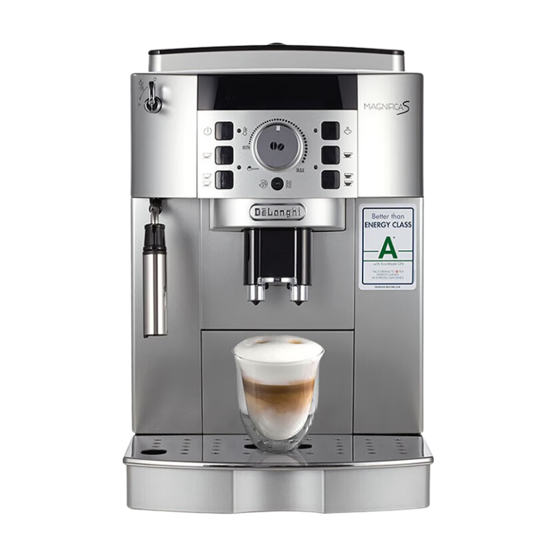 Delonghi Fully Automatic Coffee Machine with Built-In Grinder, Compact Home Coffee Maker, European Original Import Milk Frother System ECAM22.110.SB