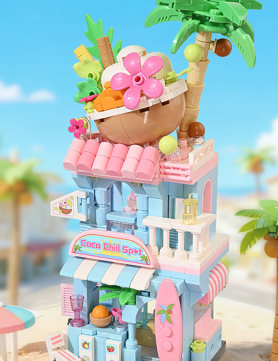 MINISO Street View Series Season 8 Building Block Model Toy Ornament Birthday Gift for Men and Women Delicious Lobster Restaurant 15