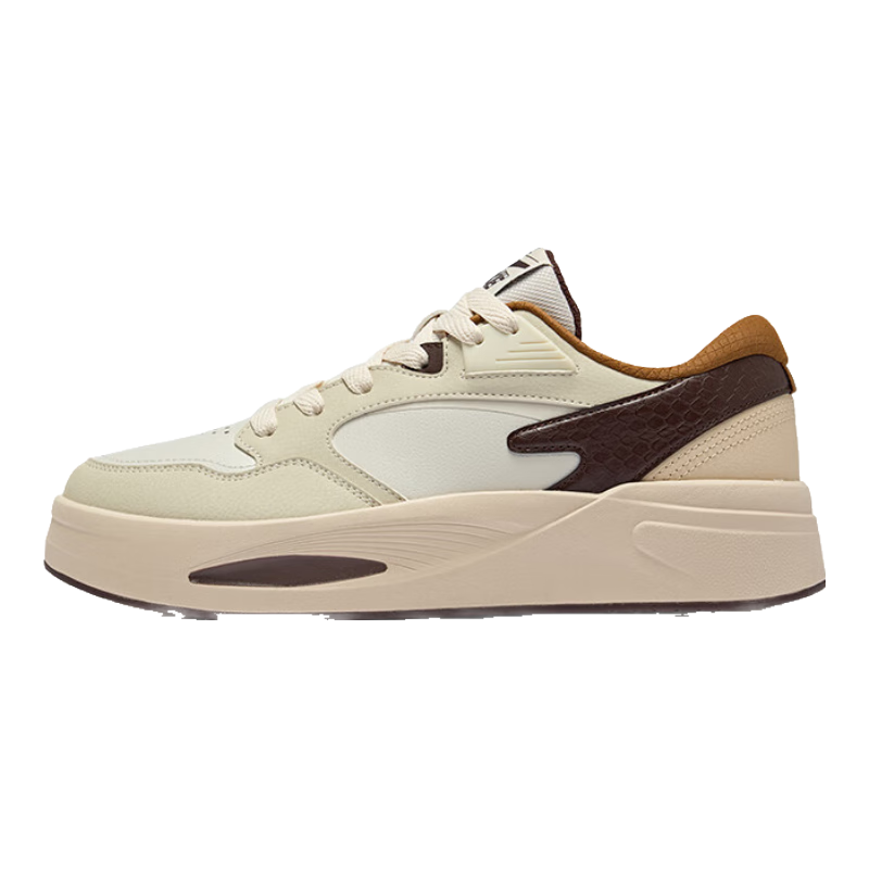 ERKE Men's Thick-Soled Lightweight Comfortable Soft-Soled Versatile White Skateboarding Sneakers | Cool Play 4