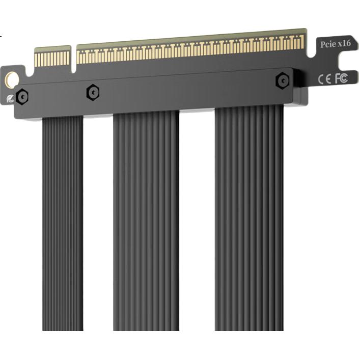 Кабель-удлинитель ZHENWEI PCIe 5.0 X16, вертикальный адаптер, серверного класса, 90 градусов, черный, 20 см