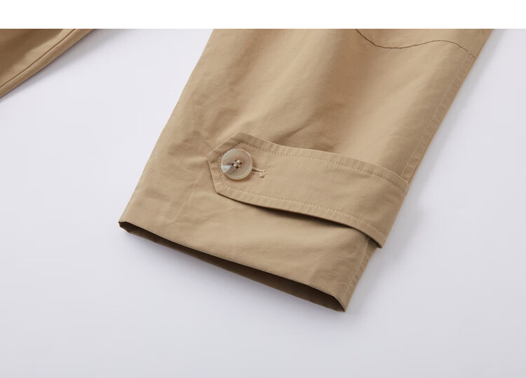 Dme [City Light Travel] Spring Healing Buff Stand Collar Cotton-Nylon Twill Long Loose Women's Trench Coat 16