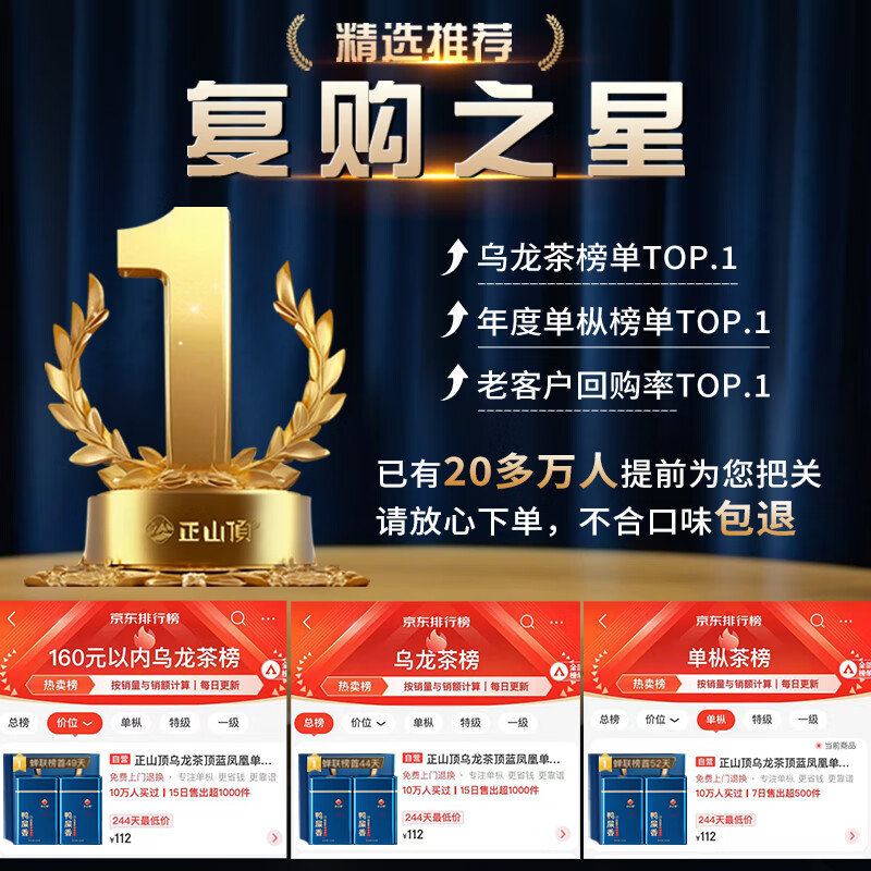 正山顶乌龙茶顶蓝凤凰单枞鸭屎香一级500g足火礼盒春茶叶自饮严选品质
