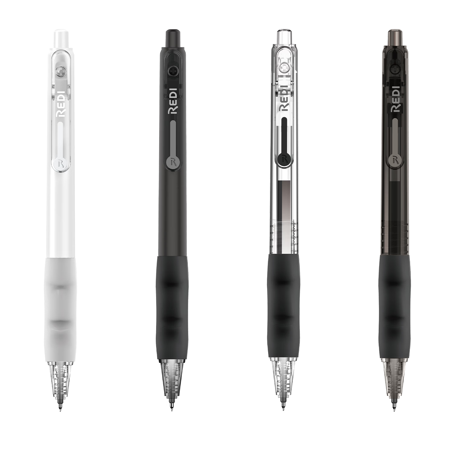 Lepusen Lewei Retractable Gel Pen 0.5mm Liquid Ink Massage Pen Set Signature Pen Dot Press Student Homework Exam Special High-Value 661-4 + 10 Refills
