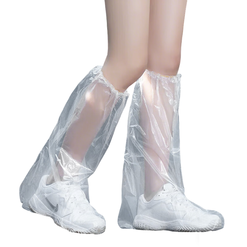 BWNK Disposable Waterproof Shoe Covers Thickened Rain Boots Anti-Sand Waterproof Non-Slip Long Tube Portable Unisex Adult 6 Pieces