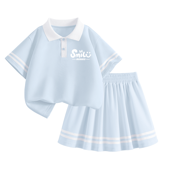 Disney Girls' Polo Set 2026 Summer New Cute Children's Cool Sportswear for Girls