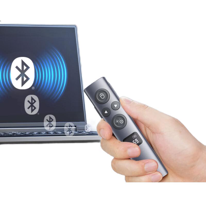 Лазерная указка NORWII N95s BLE с функцией смены слайдов, Bluetooth, двойной лазер, LED/LCD экран, для презентаций, учителей, белая доска