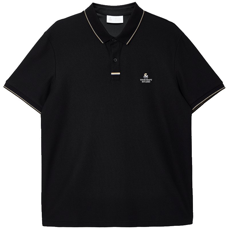 JACK & JONES Men's Spring Cool Feeling Polo Shirt, Two-Button Polo Collar, Comfortable Trendy Short Sleeve 226106013