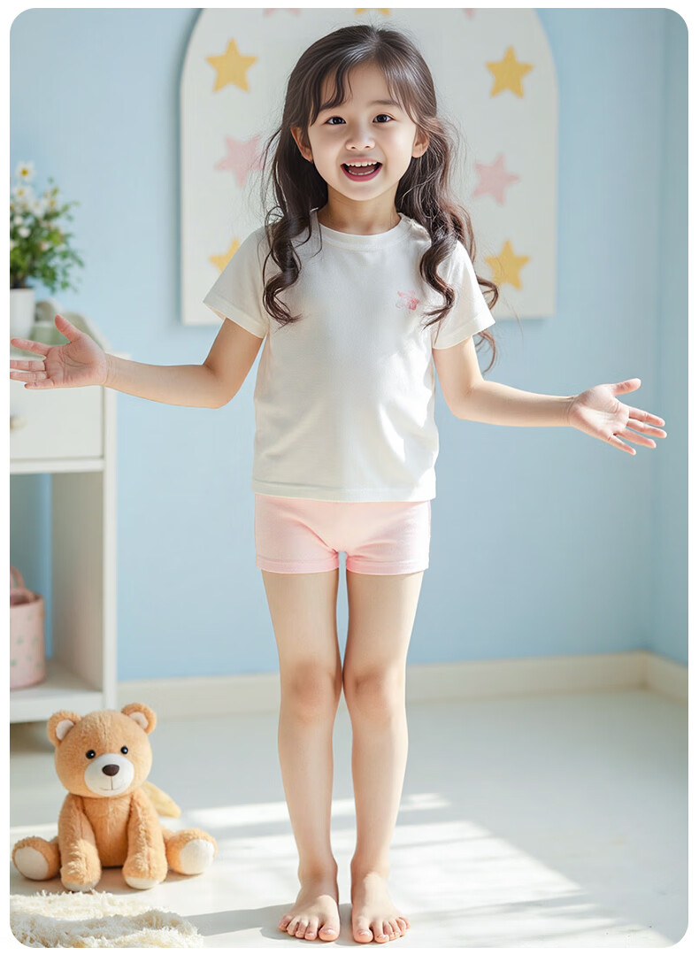 Grace Kids Disposable Cotton Boxer Briefs for Girls and Boys, Travel Portable Daily Use, Size S 17