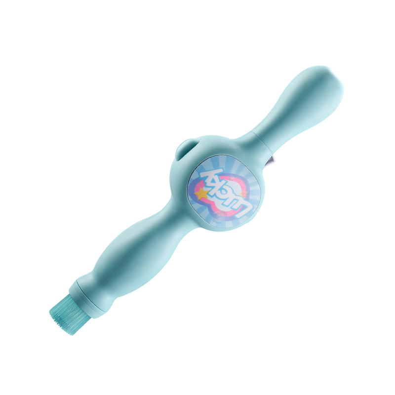 Childhood Infinite Elastic Smoke Bubble Machine Kids Handheld Outdoor Bubble Wand Electric Toy Gift for Boys and Girls (Light Blue)