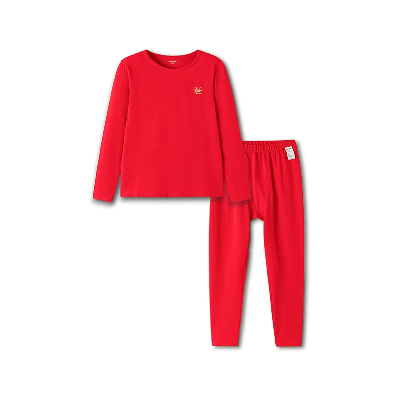 Balabala Kids Children's Underwear Set Boys 2026 New Spring Autumn Red Pajamas Comfortable
