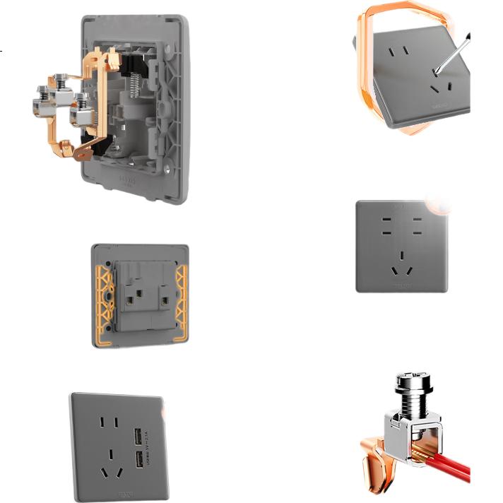 Розетка DELIXI CD815 Series TV Socket, 86x86 мм, Space Gray
