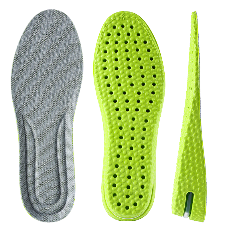 JVBV Men's Cushioned Height Increasing Insoles 2.5cm - Shock Absorbing, Sweat-Absorbing, Odor-Resistant, Breathable, Invisible Sports Inserts Model 4142