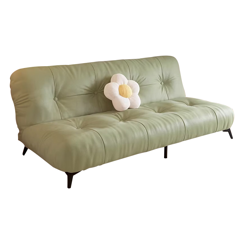 L&S Convertible Sofa Bed Foldable Sofa Cat Scratch-Resistant Cream Cloud Sofa S383 Green 1.8m Armless