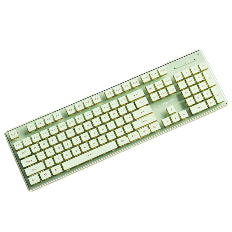 EWEADN V3 104-Key Wireless Keyboard Bluetooth Dual-Mode Silent Mechanical Feel High Aesthetic Value Slim Office Membrane Keyboard for Laptop Desktop Computer IPad Universal Retro Gree
