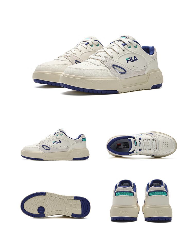 FILA Official Men's CAMPUS 1S Couple Sneakers Square Sole 1S White Casual Shoes 41