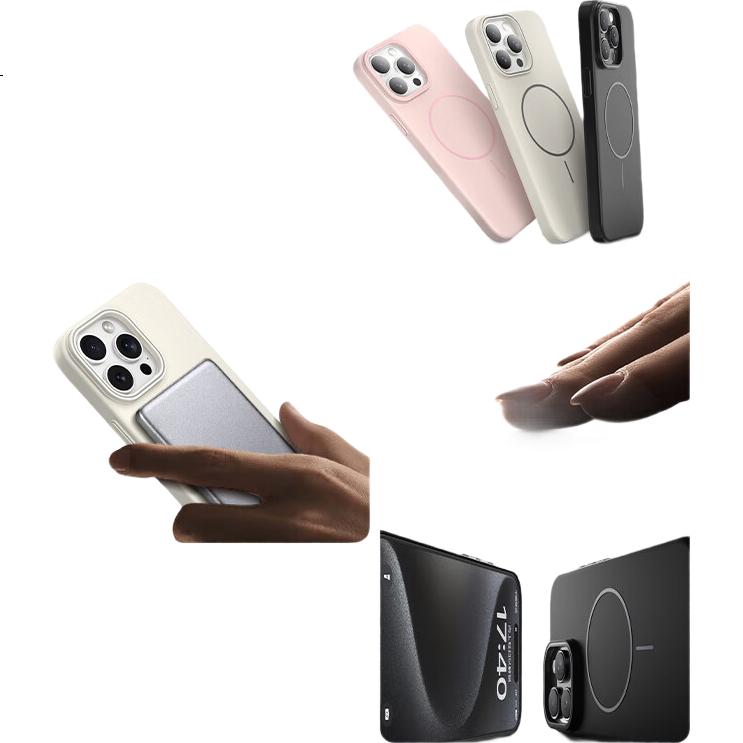 Чехол KEKLLE для iPhone 15 Pro, защитный матовый противоударный чехол с магнитной беспроводной зарядкой, цвет "Цветочная вишня"