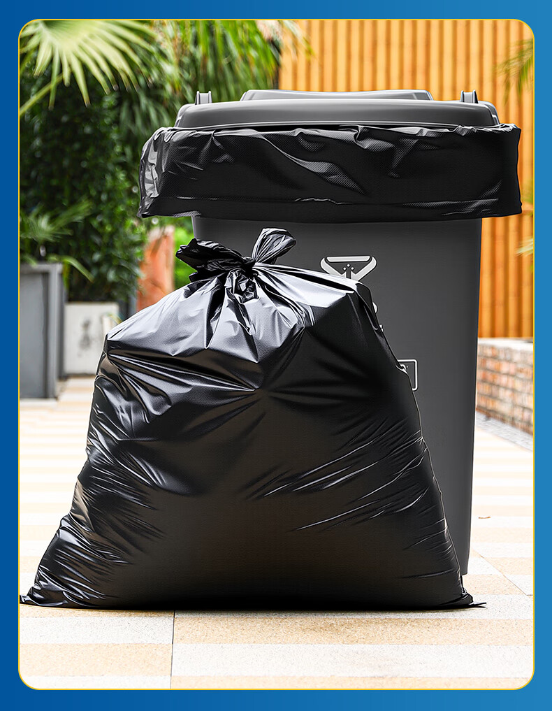 Lixiangwu Ultra Thick Extra Large Garbage Bags 100x120cm Single-Sided 2.0 Mil 50-Pack Large Plastic Bags 1