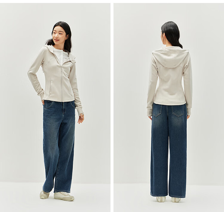 Semir Women's Spring Hooded Slim Fit Shoulder Split Slimming Ins Sports Style Jacket 102125108003 5