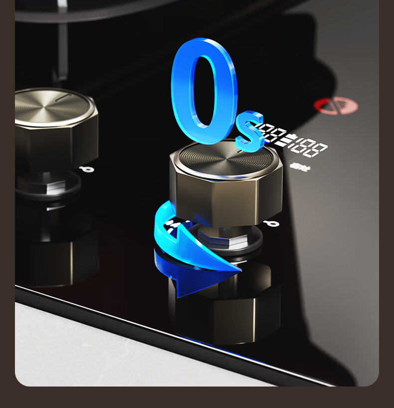 MeiLing Upgraded Dual-Side Timer Gas Stove 70% High Thermal Efficiency Built-in Desktop 5.2kW High Flame Natural Gas Cooker Double Burner Gas Stove Replacement 6