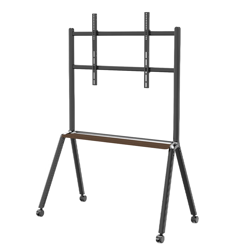 ProPre Herringbone Universal TV Mobile Stand (55-100 inch) Teaching Conference All-in-One Machine Floor Cart Monitor Mount Luxury Black
